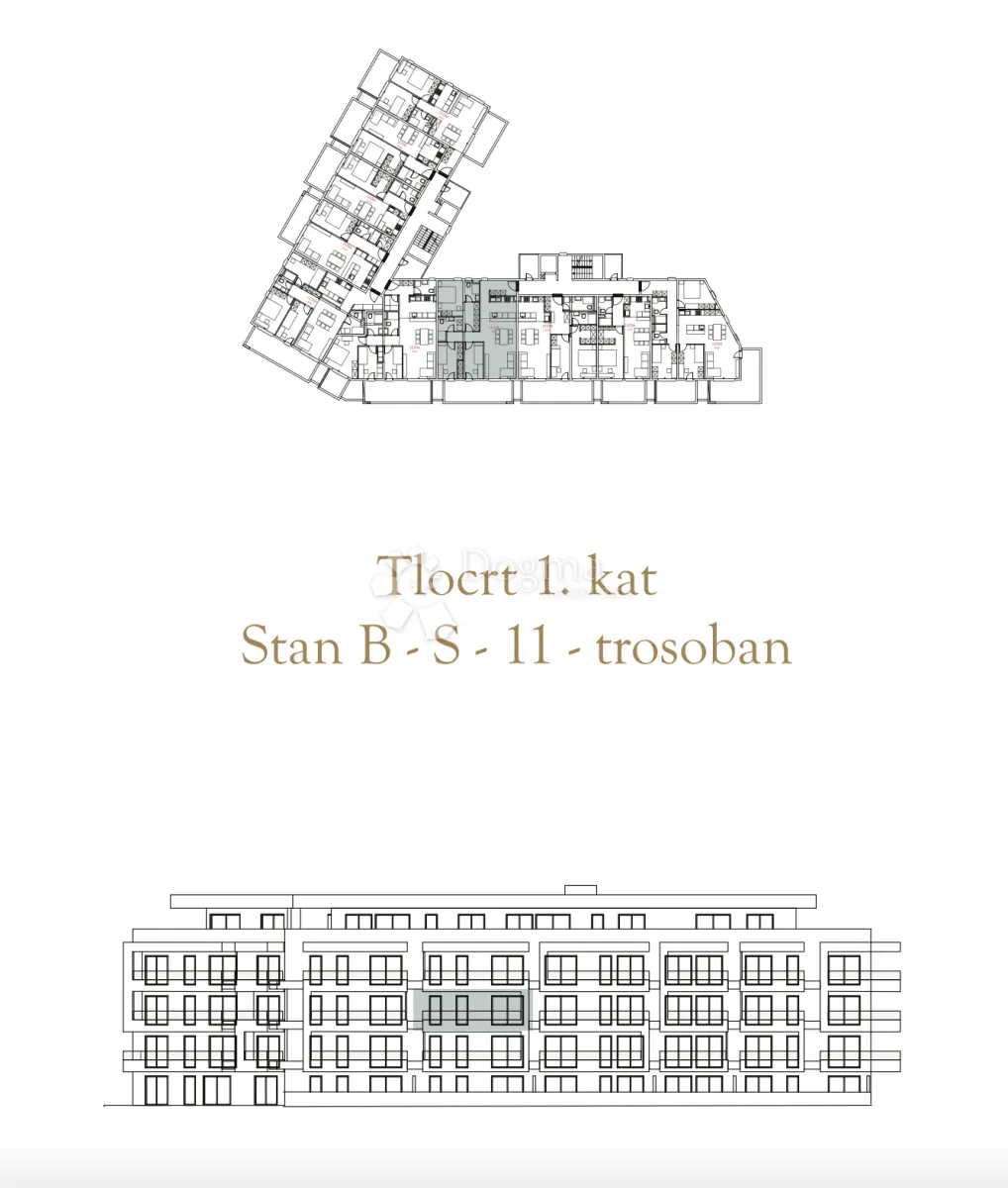 trosoban stan u novogradnji, 1. kat (b-s11) - slika 2