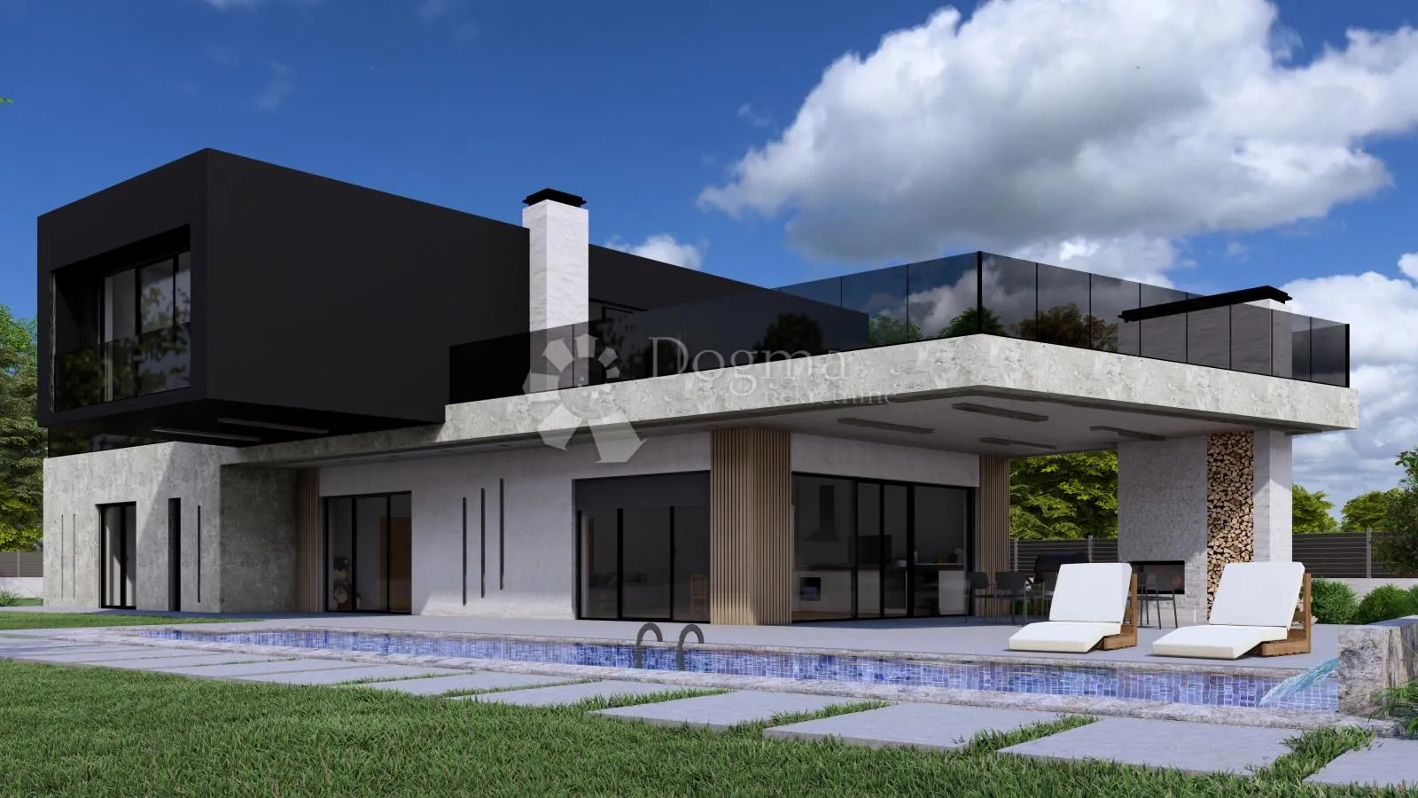 svetvinčenat - prostrano kombinirano zemljište s idejnim projektom - slika 2