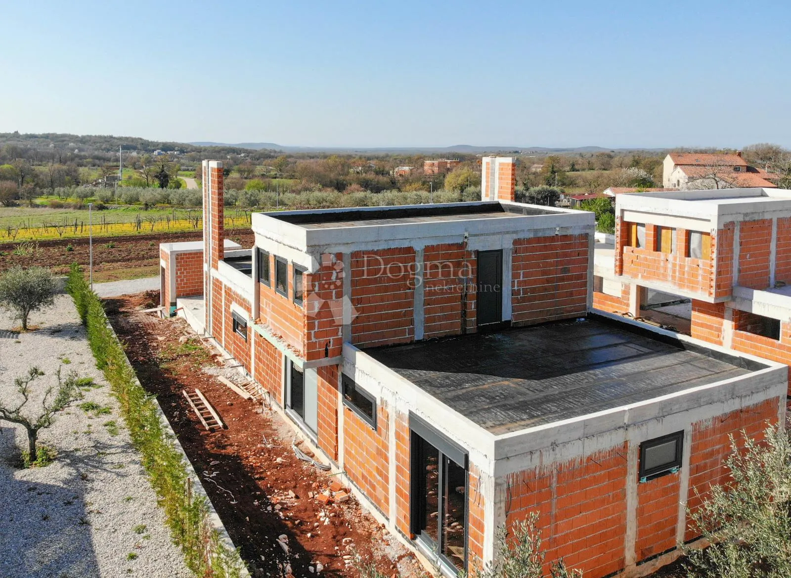 kanfanar, luksuzna villa u roh-bau fazi s pogledom na more - slika 27