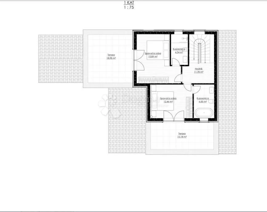 vrsi - projekt vile sa bazenom i građevinskom dozvolom 600 m 2 - slika 18
