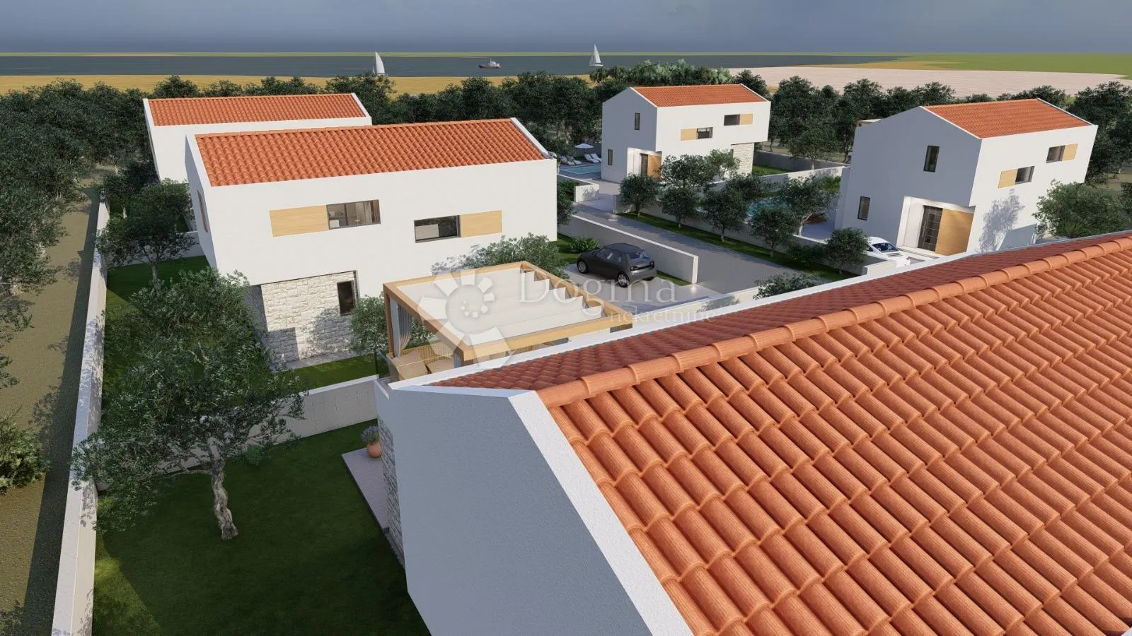 rtina sunset – projekt 6 vila s bazenom, pogled na more - slika 3