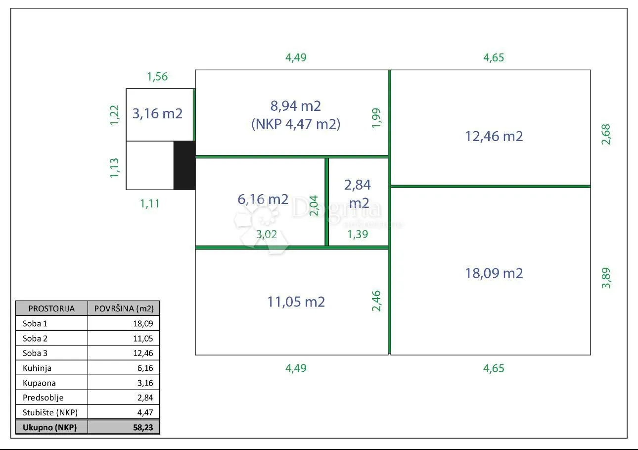 poreč-stan u centru grada 58 m² - slika 11