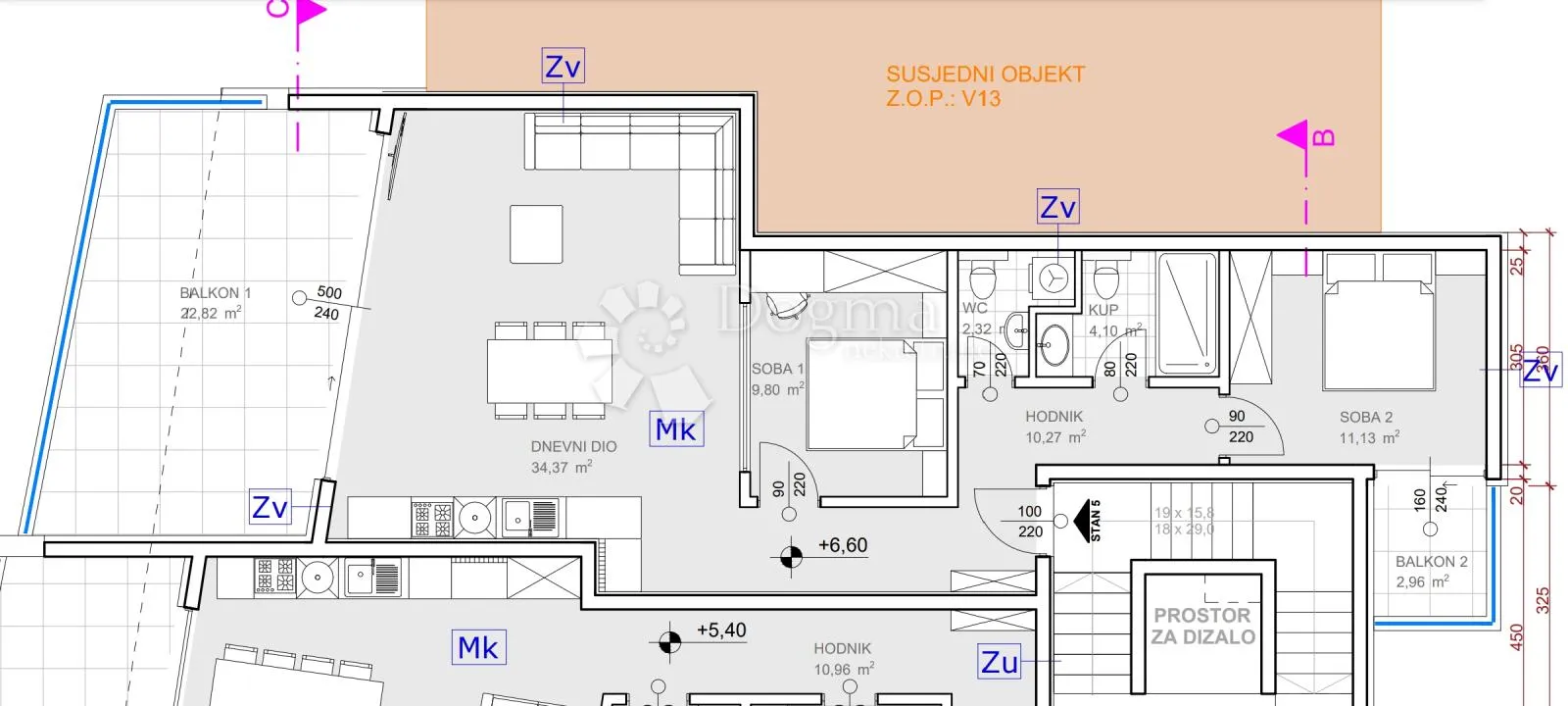 unikatan dvosobni stan sa bazenom u prvom redu do mora - s5 - slika 16