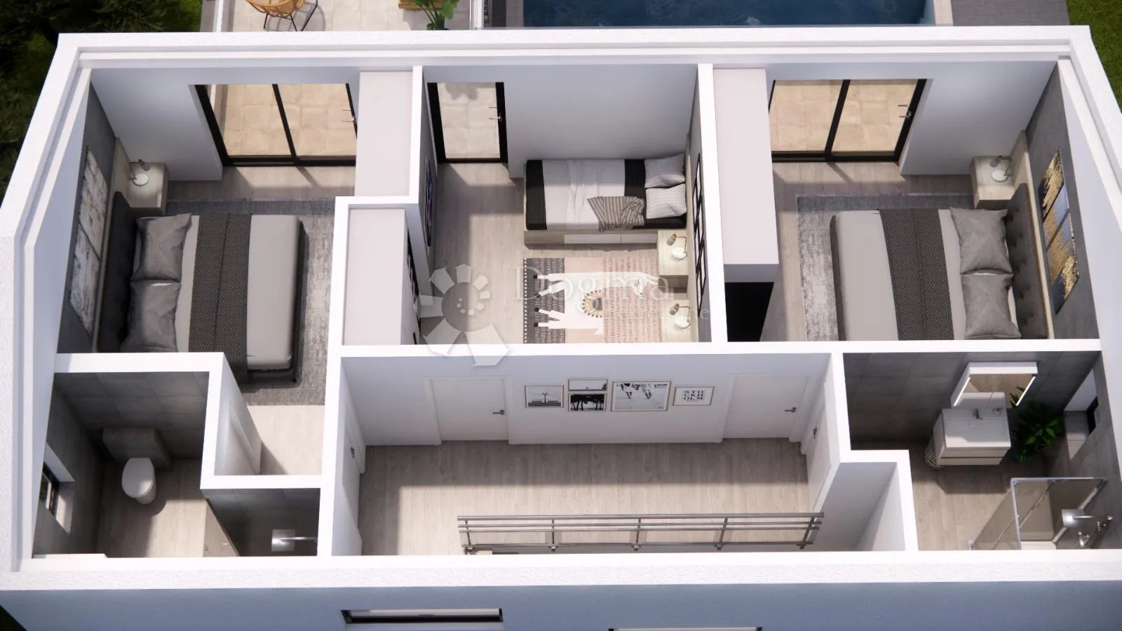 rtina sunset – projekt 6 vila s bazenom, pogled na more - slika 23