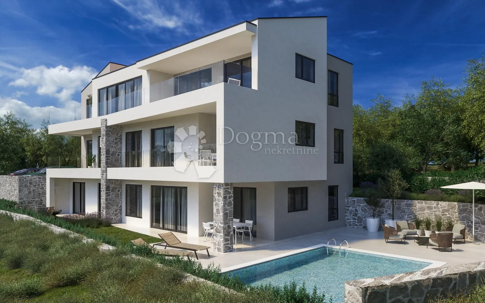 vrbnik, apartman sa bazenom 50 m od mora - slika 3