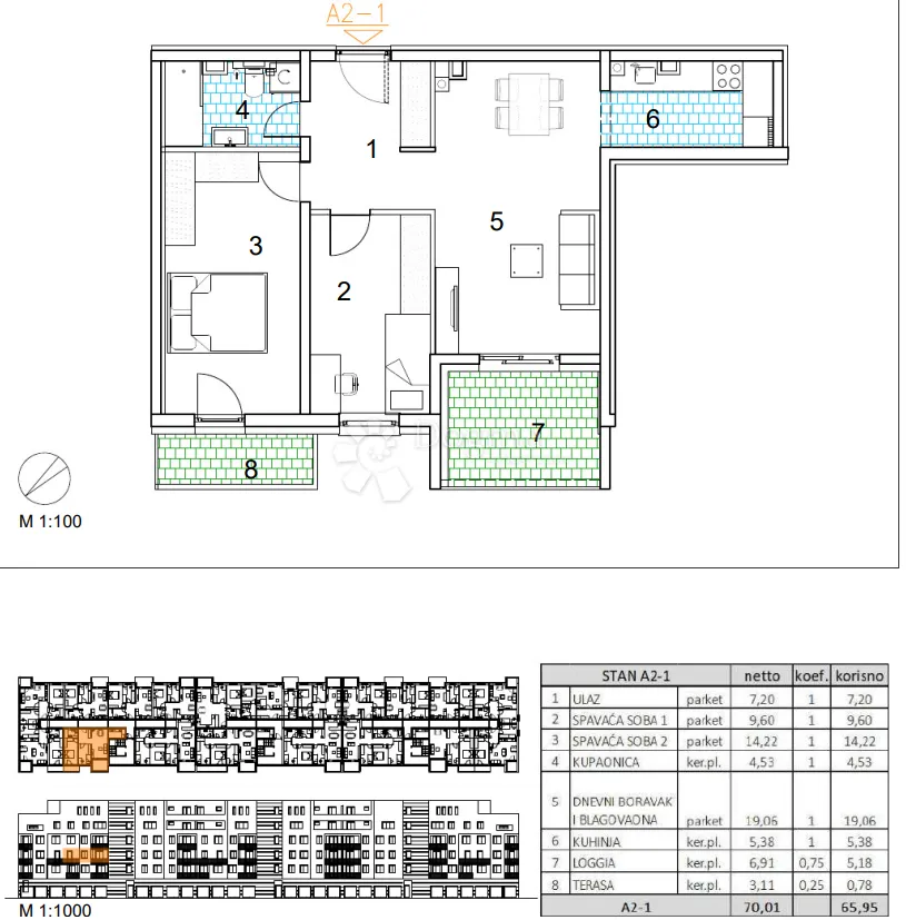 velika gorica, novogradnja, trosoban stan 65.95 m2, 2.kat - slika 13