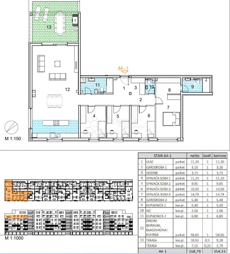 velika gorica, novogradnja, peterosoban stan 154.15 m2, 4.kat - slika 13