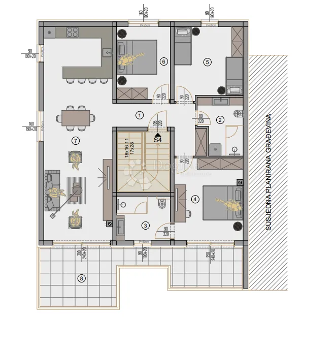 novogradnja pula - 130 m2, 2. kat (z1s4) - slika 2
