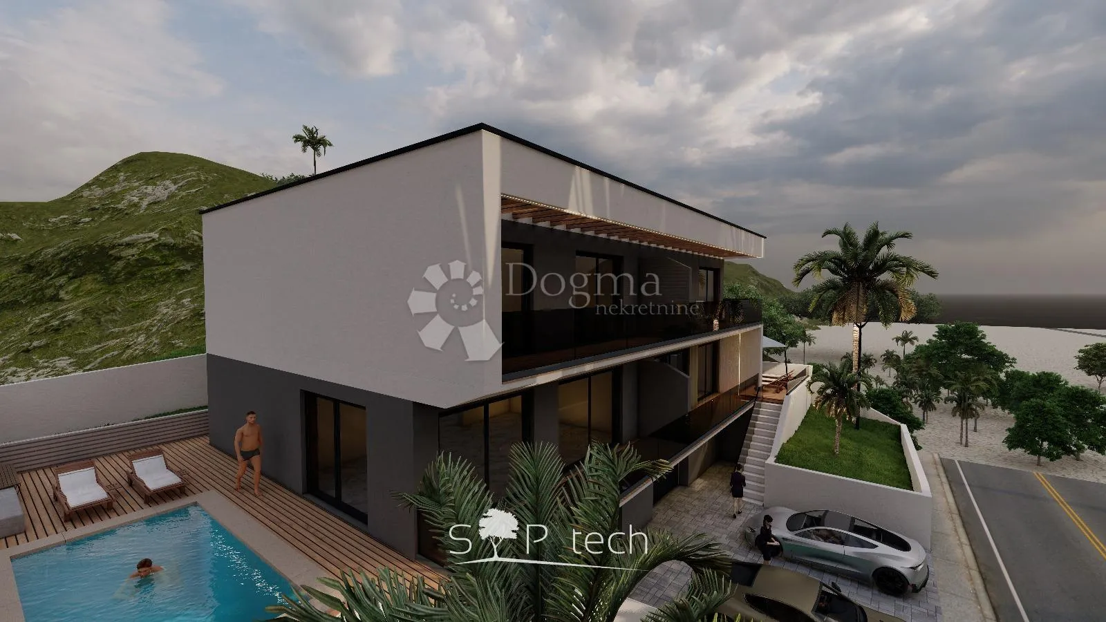 sutivan, moderna novogradnja, 2 stana po 180 m2 - slika 6