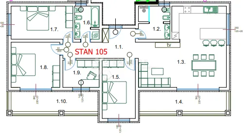 novogradnja pula centar - 126 m2, 1. kat (s105) - slika 5
