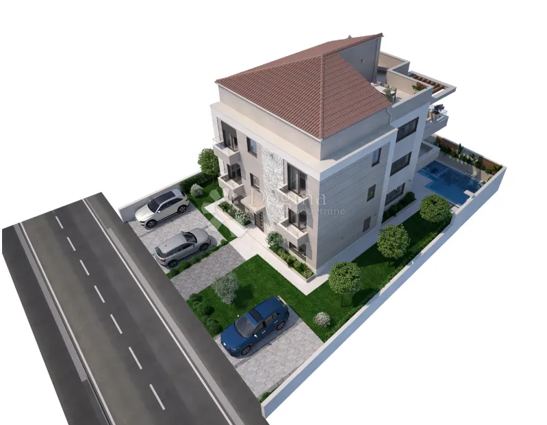 trosoban stan s vrtom i bazenom, 500 metara od mora - slika 7