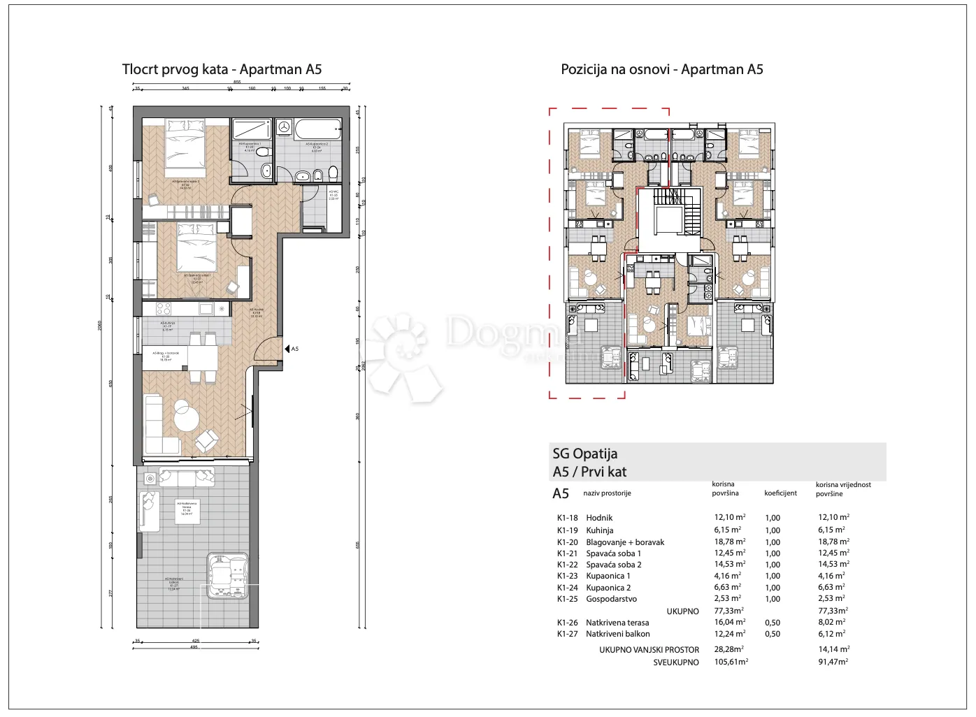 opatija – stan- 1. kat s terasom od 28 m² i pogledom na more - slika 6