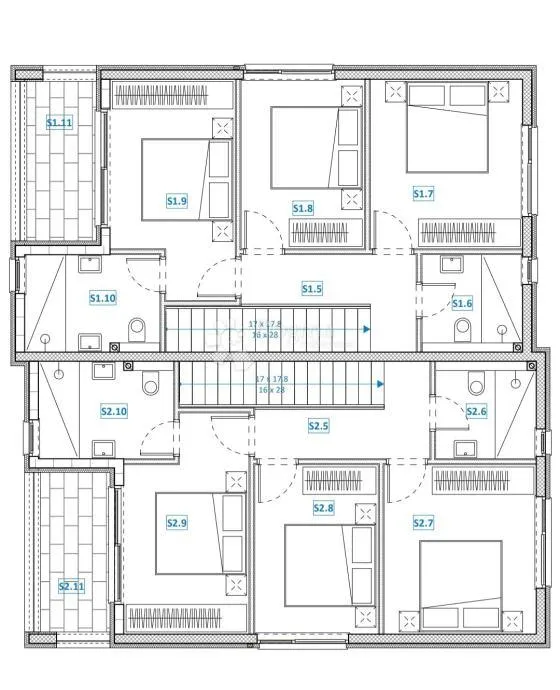 dvojna kuća pakoštane - novogradnja - slika 14