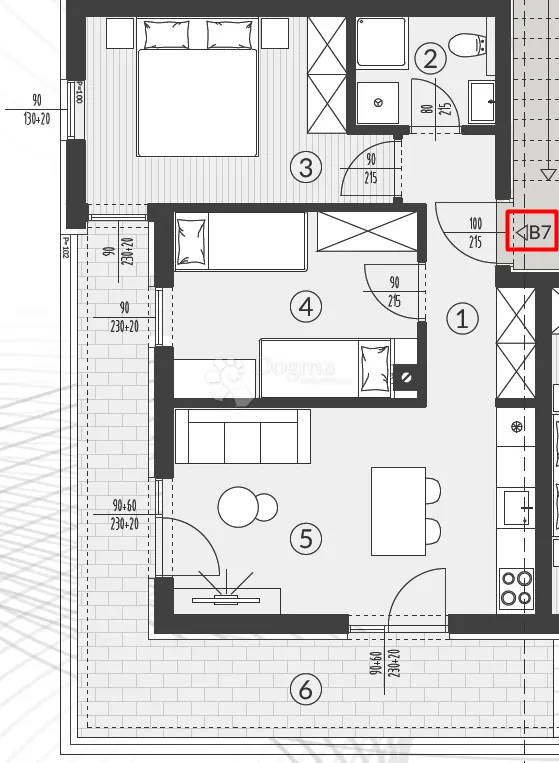 novogradnja šikići - 1. kat (2ss+db, parking) - slika 2