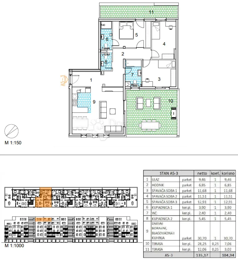 velika gorica, novogradnja, četverosoban stan 104.94 m2, 5.kat - slika 13