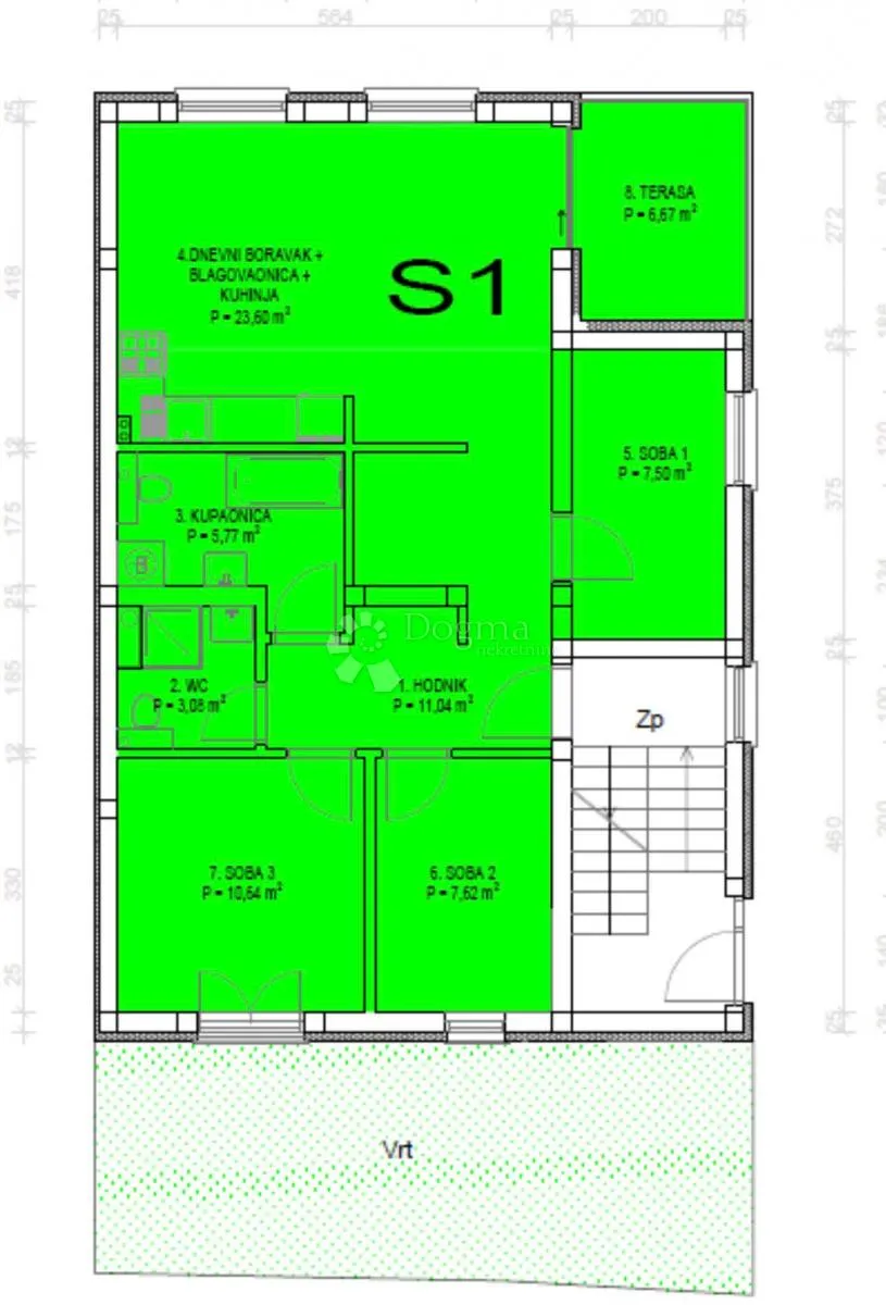 luksuzan stan vrapče, privatni vrt i parking 75,75m2 s namještajem! - slika 16
