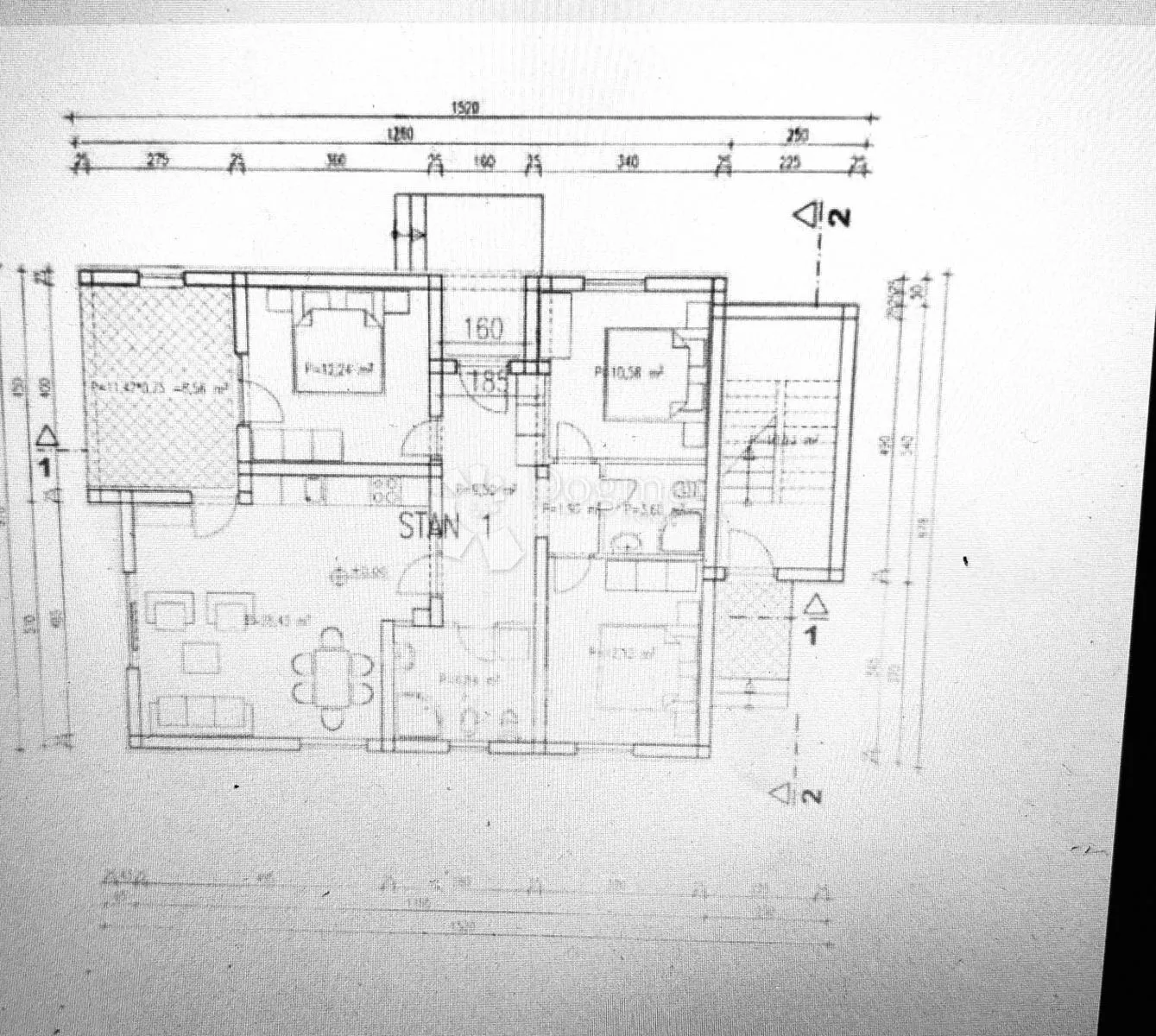 vodice - dvoetažni stan na 1. katu 130 m2 - slika 33