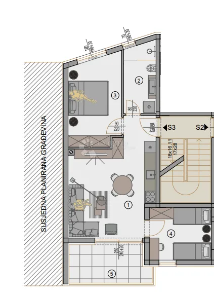 novogradnja pula - 59 m2, 1. kat (z5s3) - slika 2