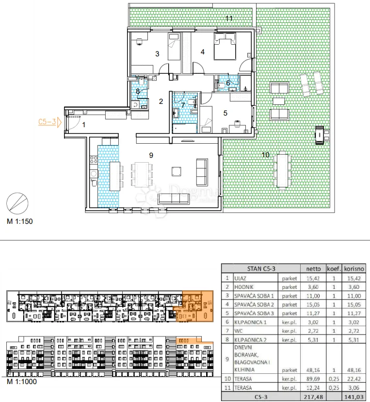 velika gorica, novogradnja, četverosoban stan 141.03 m2, 5.kat - slika 13