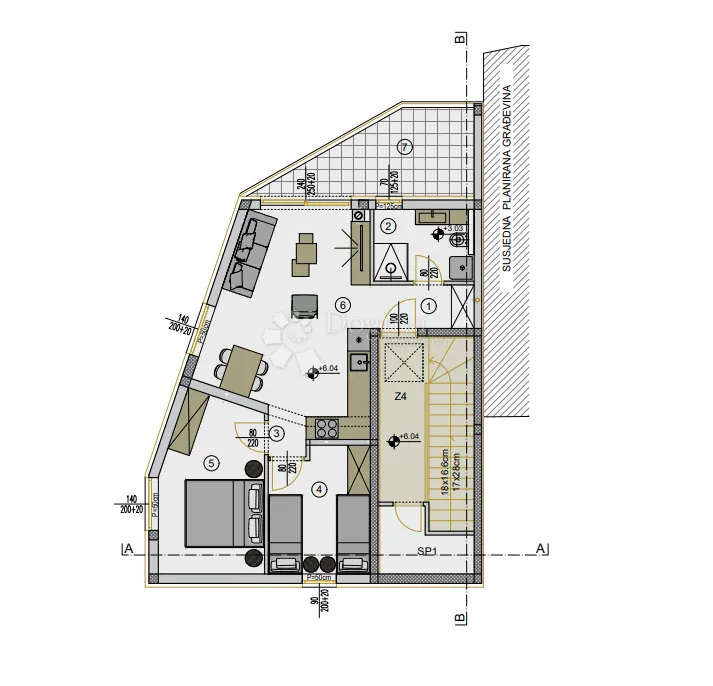novogradnja pula-zapad (veli vrh) 56 m2, 2. kat - slika 2
