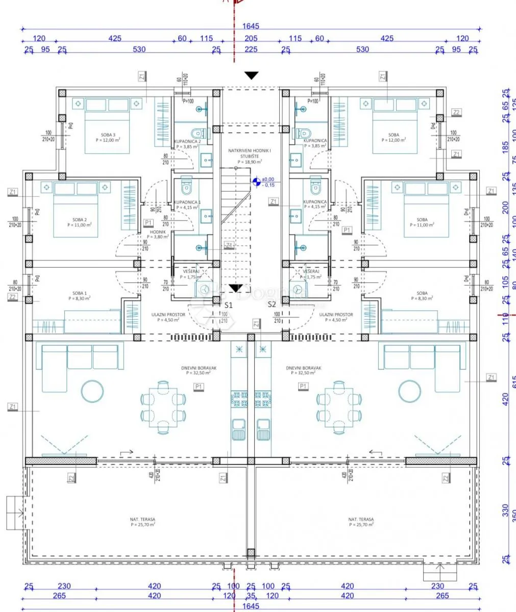 crno, zadar - luksuzni trosobni stan 100 m2, prizemlje s bazenom - slika 28