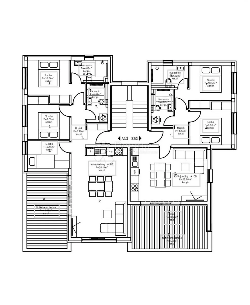 prodaje se apartman novalja gajac novogradnja s1 prizemlje - slika 42