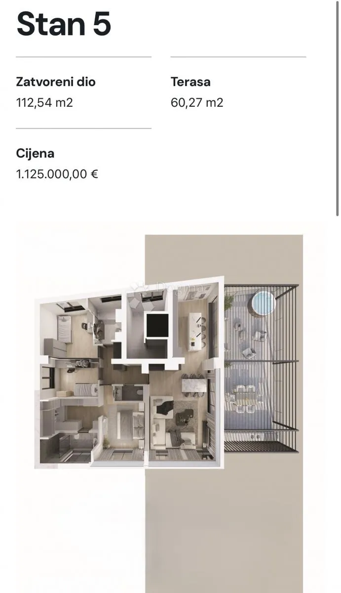 novogradnja srebrnjak- s5 - penthouse - slika 3