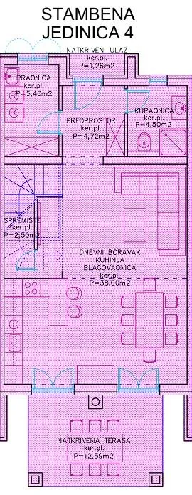 atraktivna kuća u nizu s bazenom i 3 spavaće sobe - slika 6