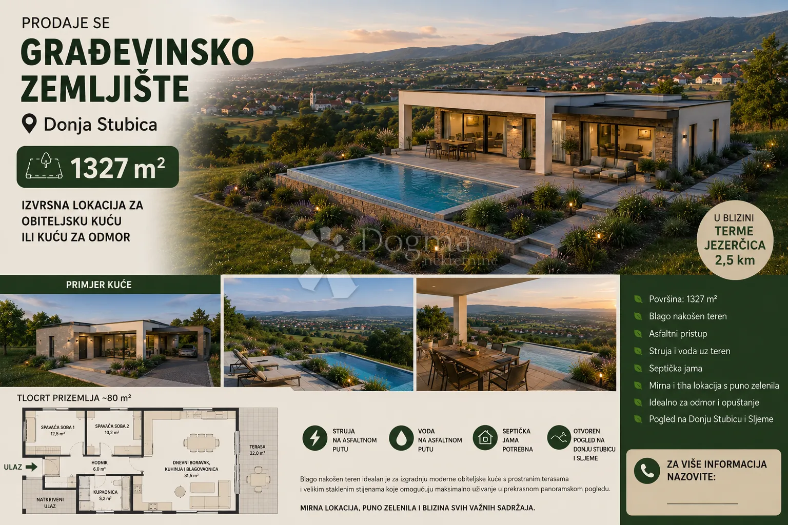 građevinsko zemljište s panoramskim pogledom - donja stubica - slika 5