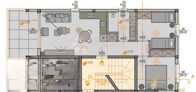ekskluzivno! novogradnja štinjan - 58 m2, 1. kat (z1 s3) - slika 2