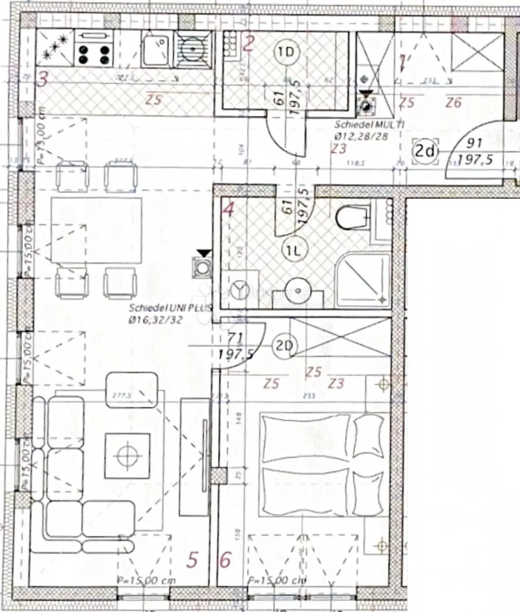 dvosobni stan u novogradnji s 3.1. - križevci - slika 2