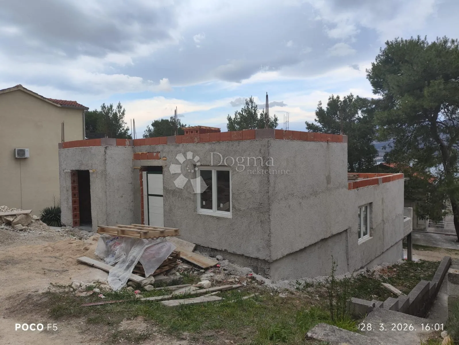 rijetka prilika - donji karin, kuća u roh-bau fazi, 150 m od mora, mirno vikend naselje - slika 6