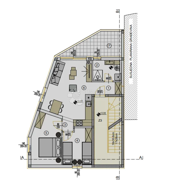 novogradnja pula-zapad (veli vrh) 54 m2, 1. kat - slika 2