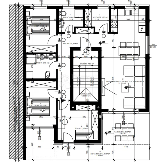 penthouse kod pula city malla, 2. kat, 96,70 m2 (zgr i, stan a4) - slika 3