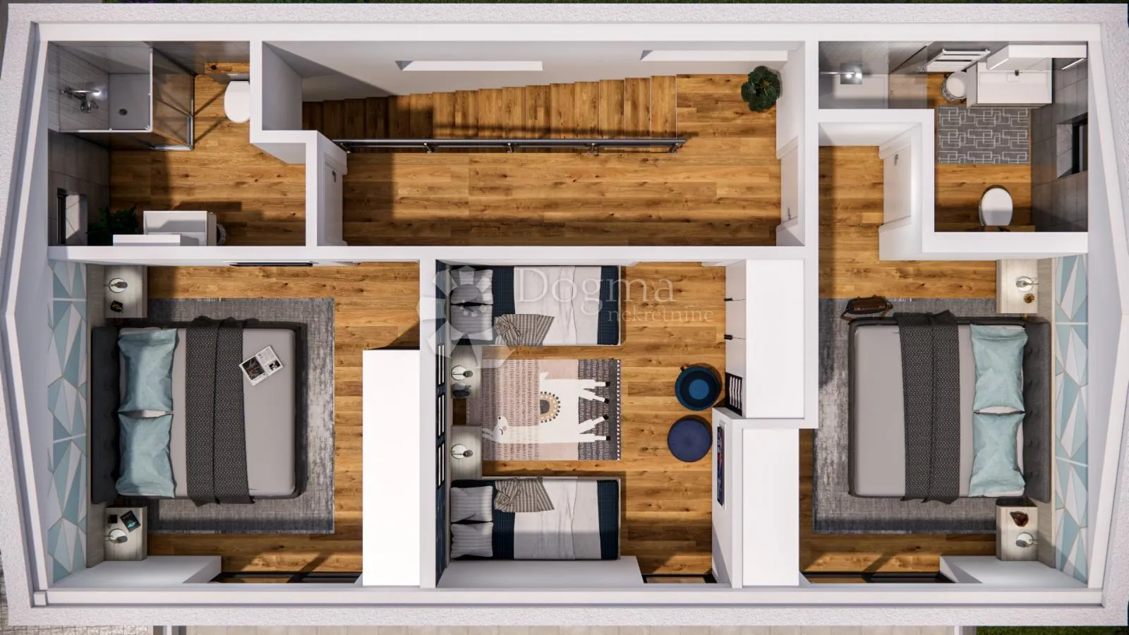 rtina sunset – projekt 6 vila s bazenom, pogled na more - slika 15