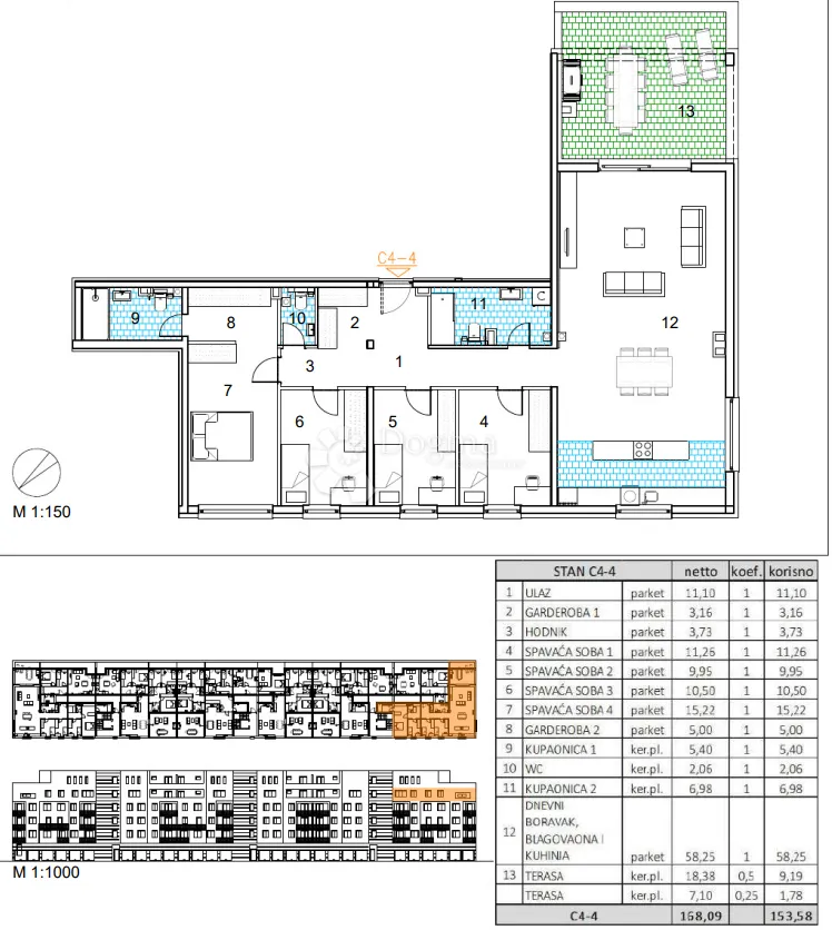 velika gorica, novogradnja, peterosoban stan 153.58 m2, 4.kat - slika 13