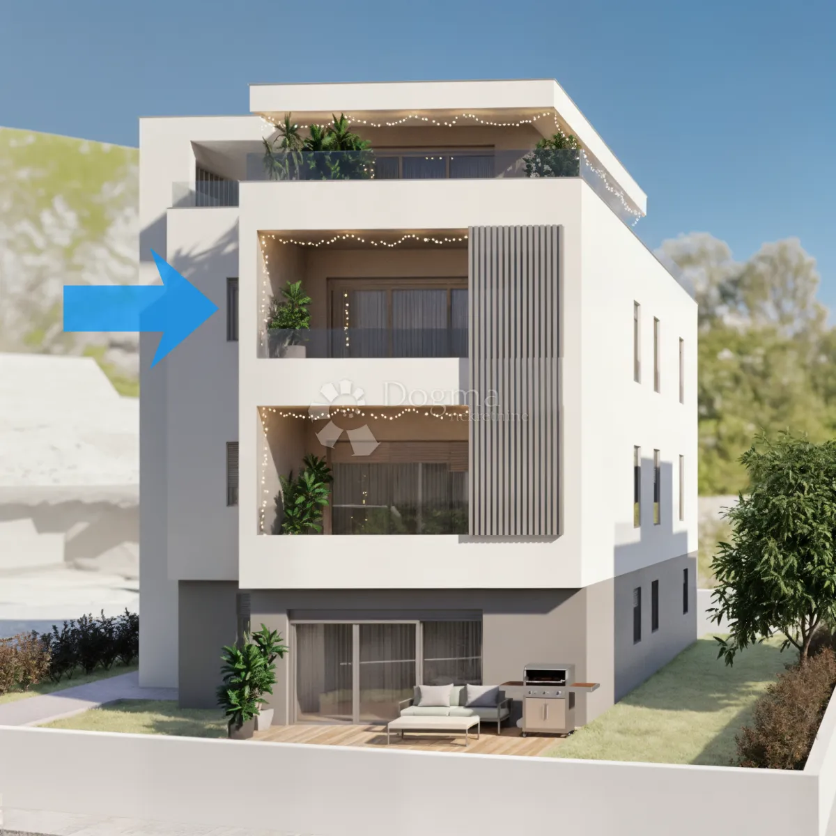 Moderan stan 99 m² na 2. katu s 3 balkona i pogledom na zelenilo, Kaštel Stari novogradnja - Kaštel Stari, Kaštela