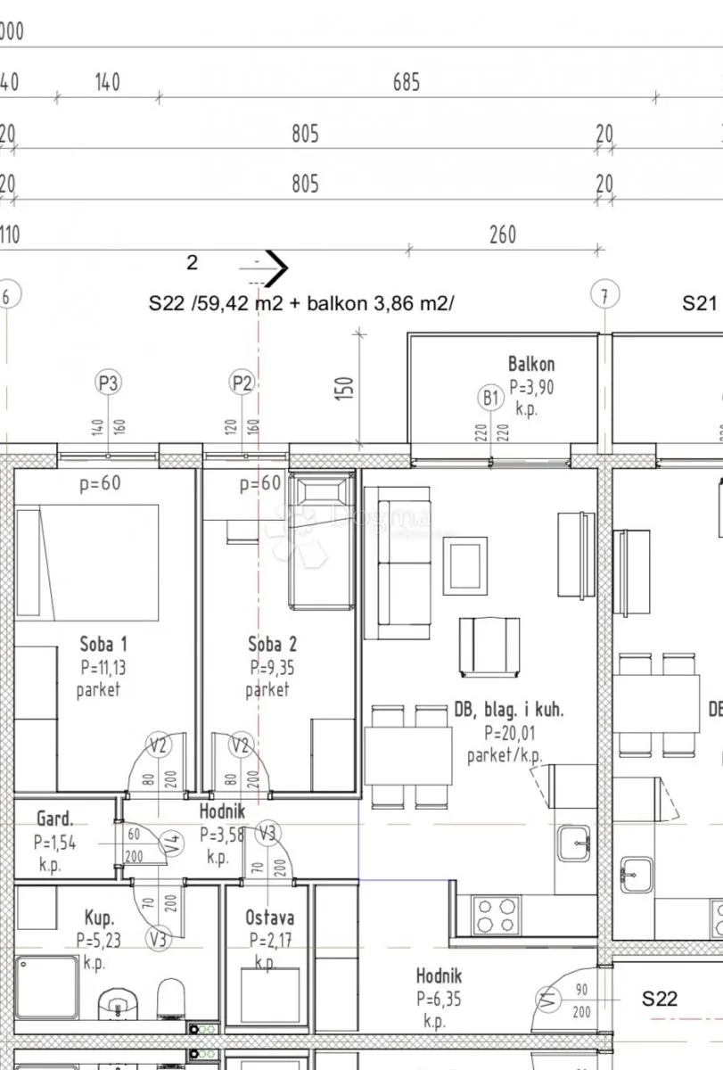 s22-novogradnja - gradići - od 3.000€ po m2 - vl.gor - slika 2
