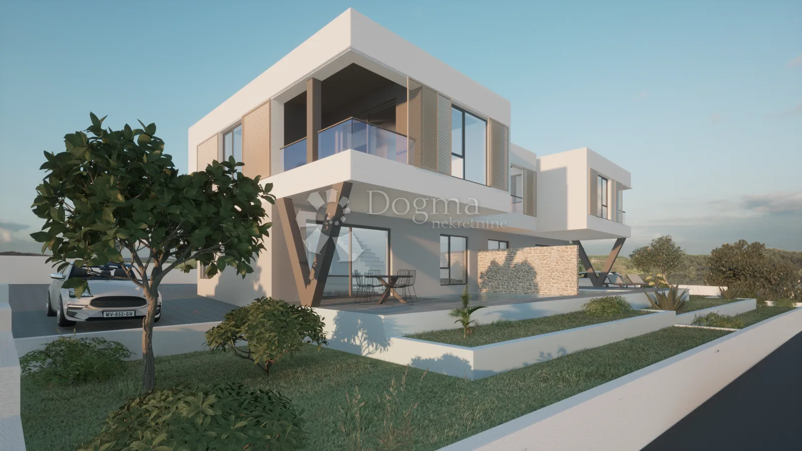 vodice, moderni duplex 1, stan s bazenom s1 (p+1) - slika 1