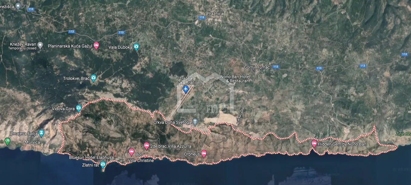 bol/brač - zemljište uz obalu - slika 2