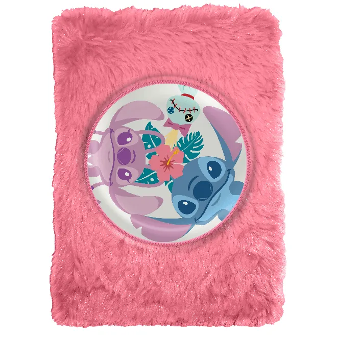 bilježnica a5 disney stitch plišana - slika 1