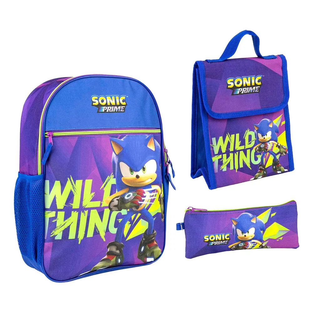 Ruksak + torba za hranu + pernica Sonic The Hedgehog 42cm - Zaprešić