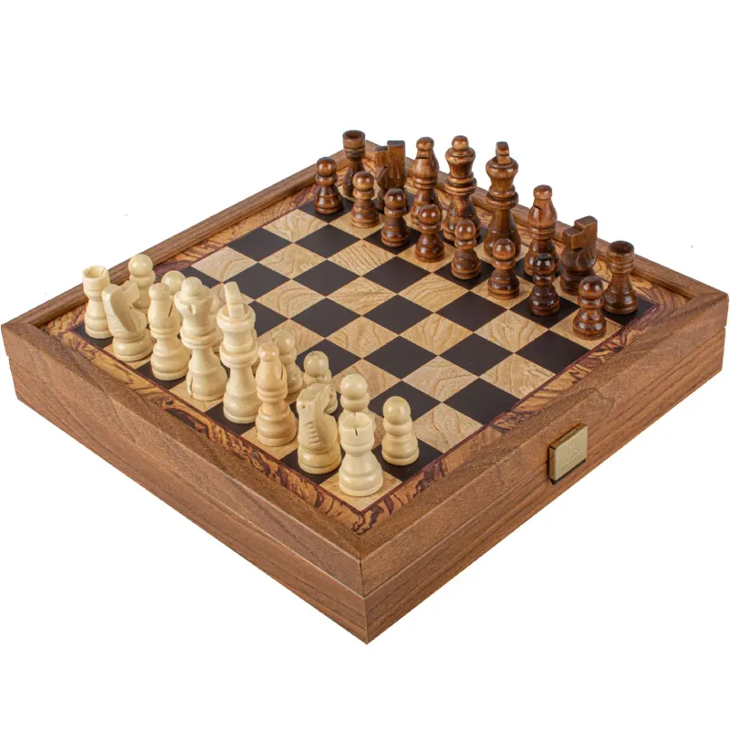 Šah i Backgammon Handcrafted orah set Olive Burl - Zaprešić