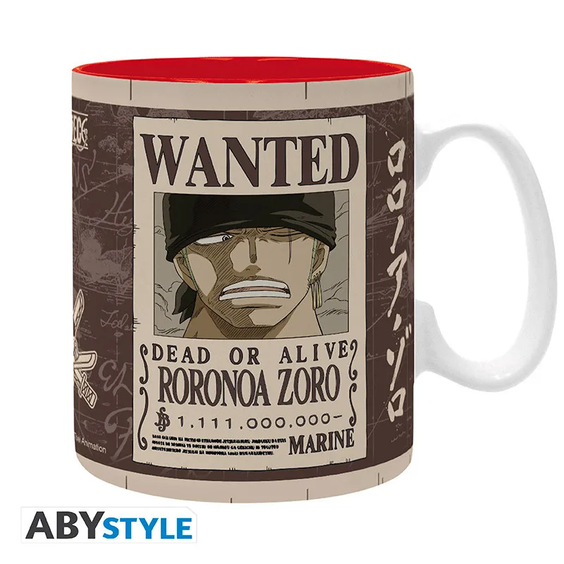 šalica one piece wanted zoro 460ml - slika 1