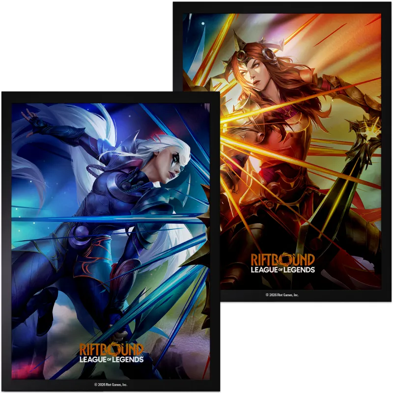 riftbound vendetta art sleeves diana vs leona - slika 1