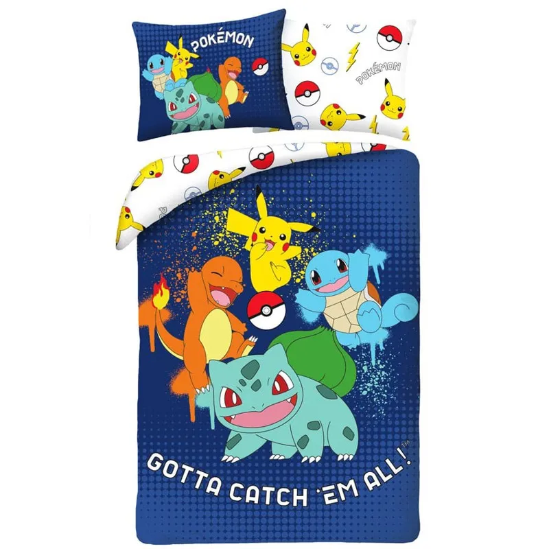 posteljina pokemon gotta catch 'em all 140x200cm - slika 1