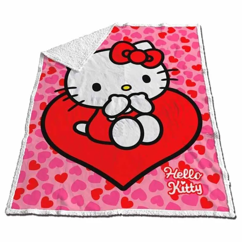 hello kitty sherpa deka 120x150cm - slika 1