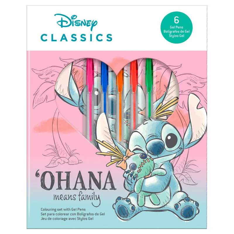 Bilježnica i 6 gel olovaka set Disney Stitch - Zaprešić