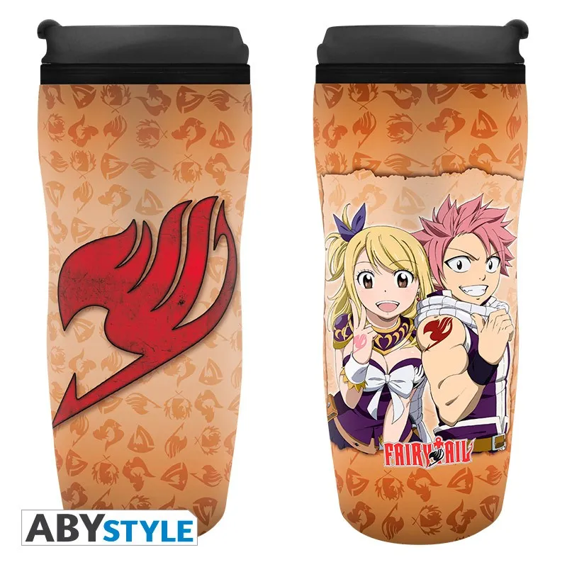 Šalica putna Fairy Tail Lucy, Natsu & Emblem 355ml - Zaprešić
