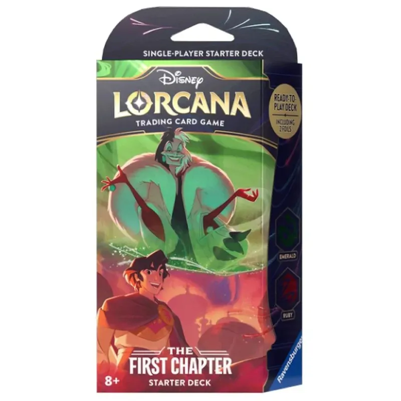 disney lorcana the first chapter cruella devil & aladdin starter deck - slika 1